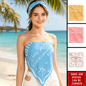 Girls Trip Besties Summer Bachelorette Bandana - Personalized Scarf