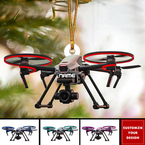 Personalized Drone Christmas Ornament - Quadcopter Pilot Gift