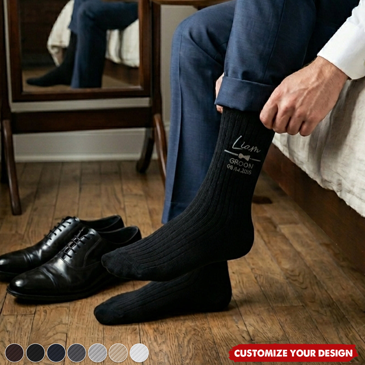 Wedding Socks For Groomsmen, Groom Wedding Gifts - Personalized Socks