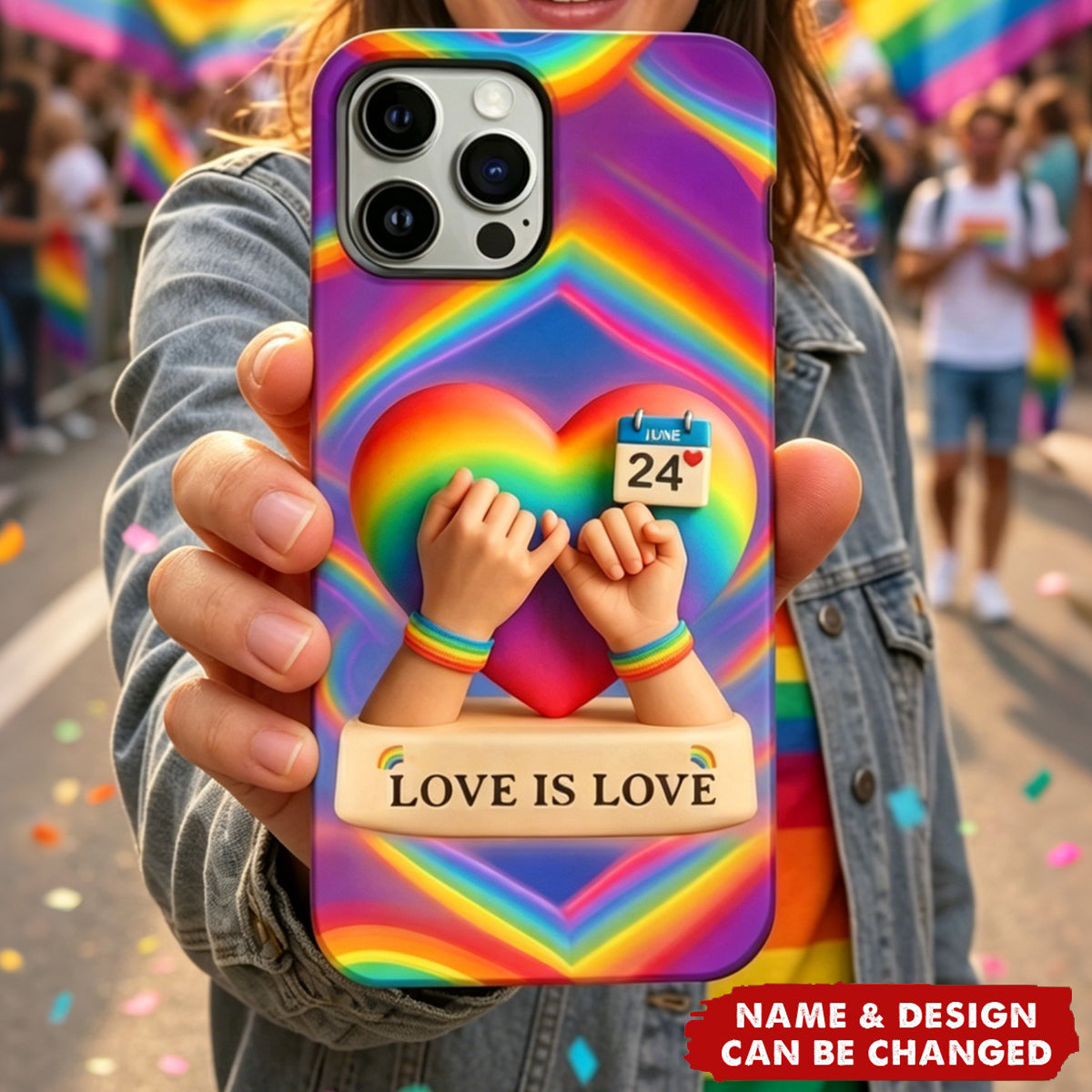 Love Is Love - Personalized LGBT Support Full Print Phone Case