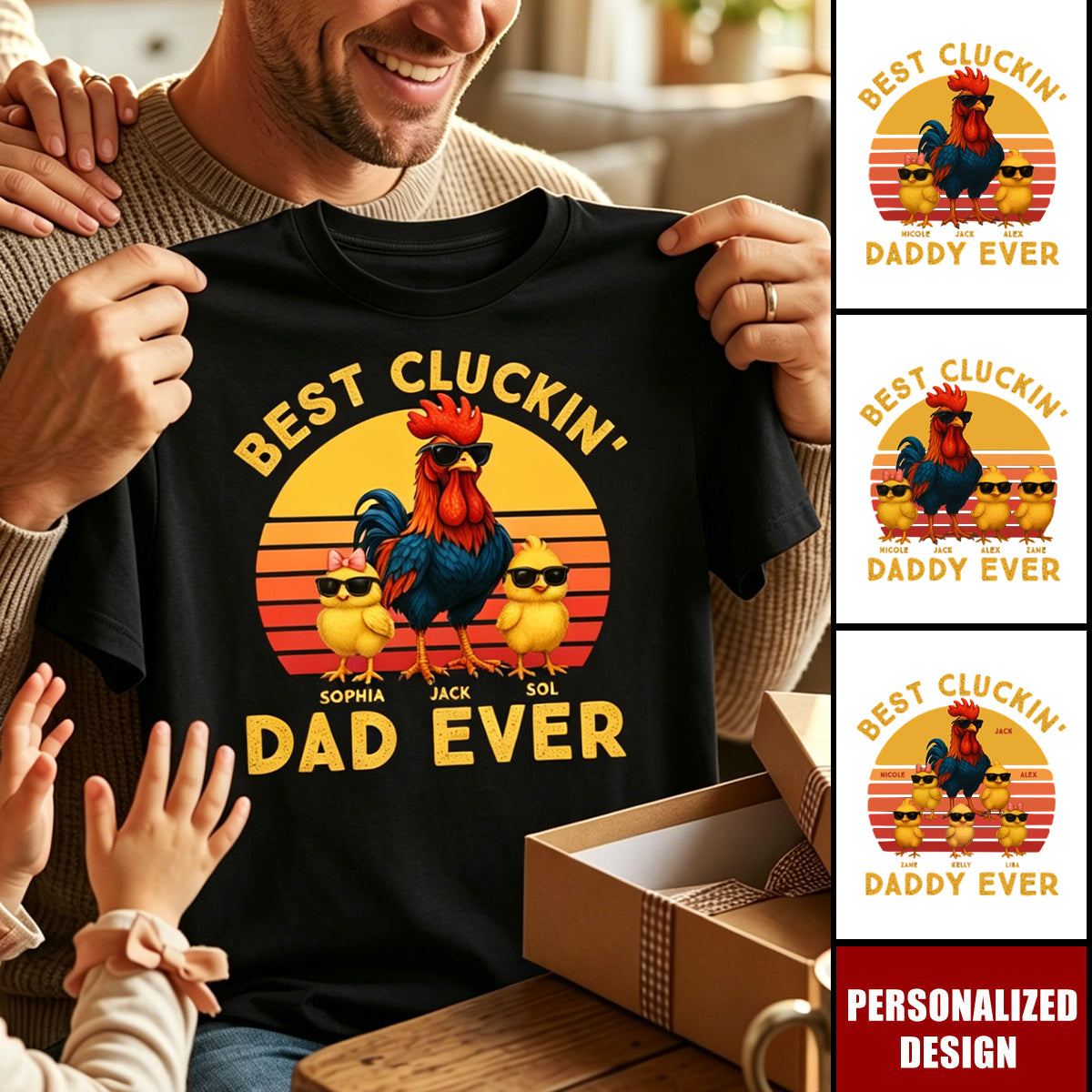 Best Cluckin' Dad Ever - Funny Father's Day Gifts - Personalized Shirt