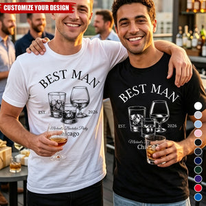 Custom Bachelor Party T-shirt - Personalized Groomsmen Proposal Wedding Gifts For Groomsmen