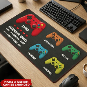 Gamer Dad Like A Normal Dad Only Much Cooler - Personalized Desk Mat