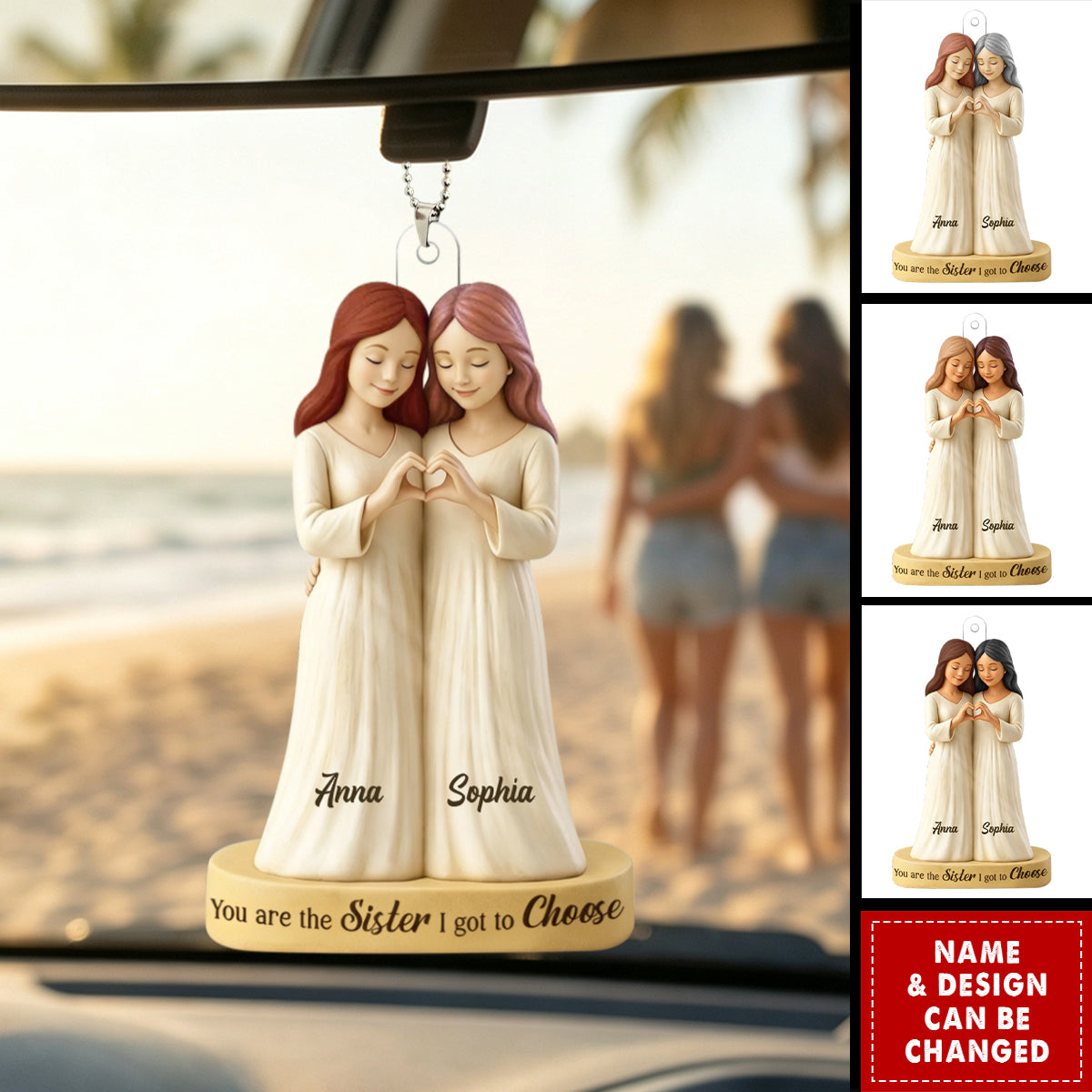 Custom Acrylic Car Ornament  - My Chosen Sister, My Best Friend