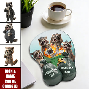 Dumpster On Fire Response Team - Personalized 3D Mouse Pad - Funny Gift For Coworkers