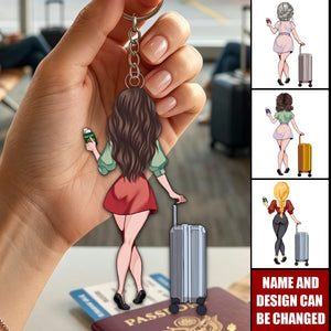 So The Adventure - Travelling gift for mom, daughter, granddaughter, wife, girlfriend, friend-Personalized Custom Keychain