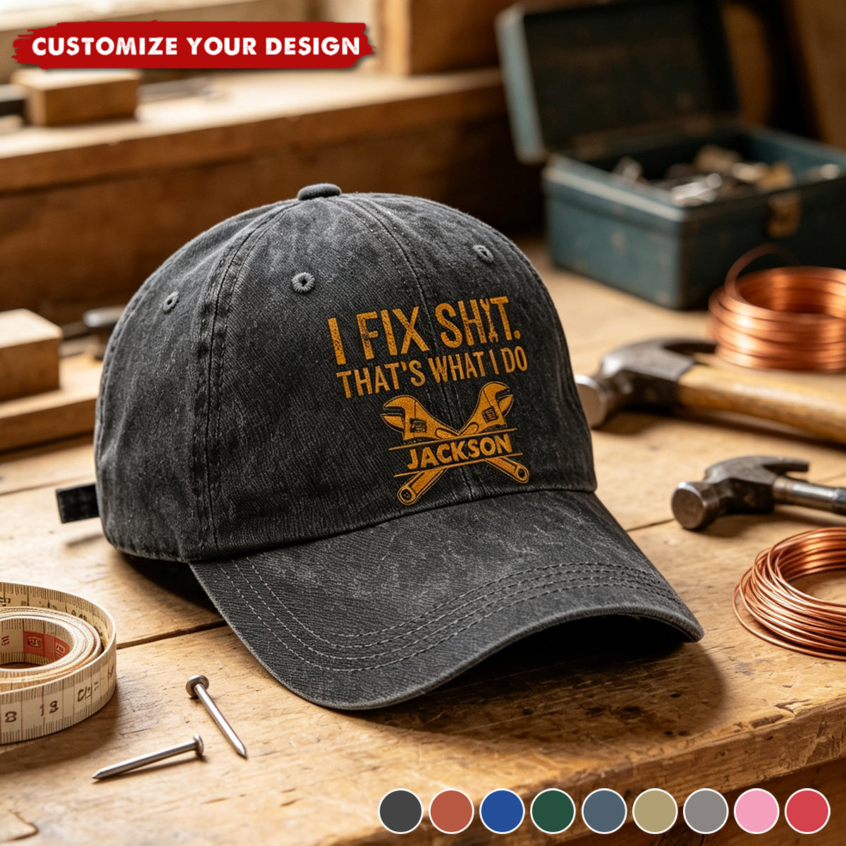 I Fix Sh!T That's What I Do - Funny Gifts For Men, Husband, Dad, Grandpa, Mechanic & Handyman - Personalized Cap