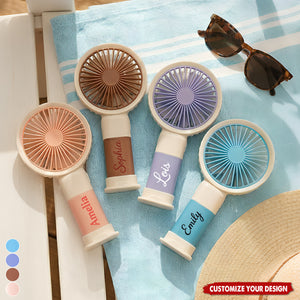 Gift For Summer With Name Design - Personalized Handheld Fan