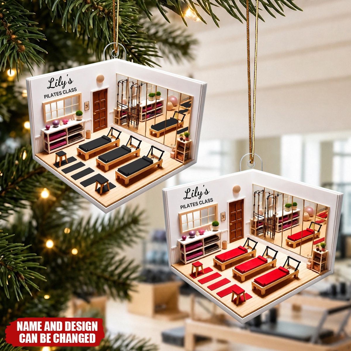 Personalized Pilates Studio Ornament - Gift for Pilates Teacher