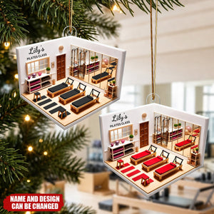 Personalized Pilates Studio Ornament - Gift for Pilates Teacher