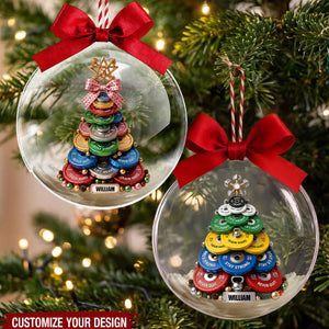 Weight Plate Tree Christmas Ornament - Personalized Gifts For Gym Lovers