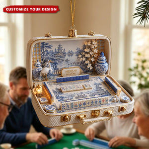 Chinoiserie Mahjong Ornament - Elegant Holiday Gift For Mahjong Lovers