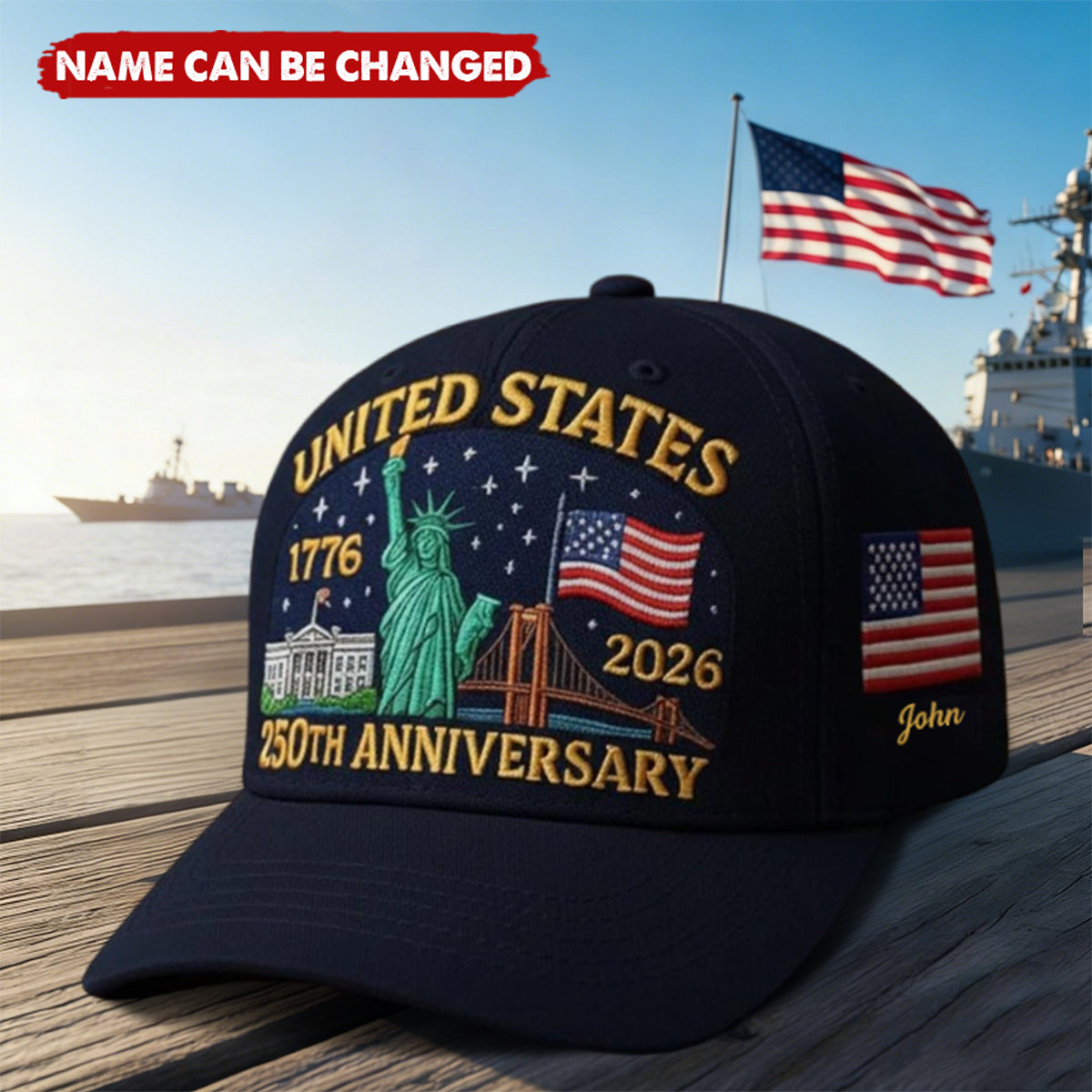 USA 250th Anniversary Eagle Personalized Classic Cap