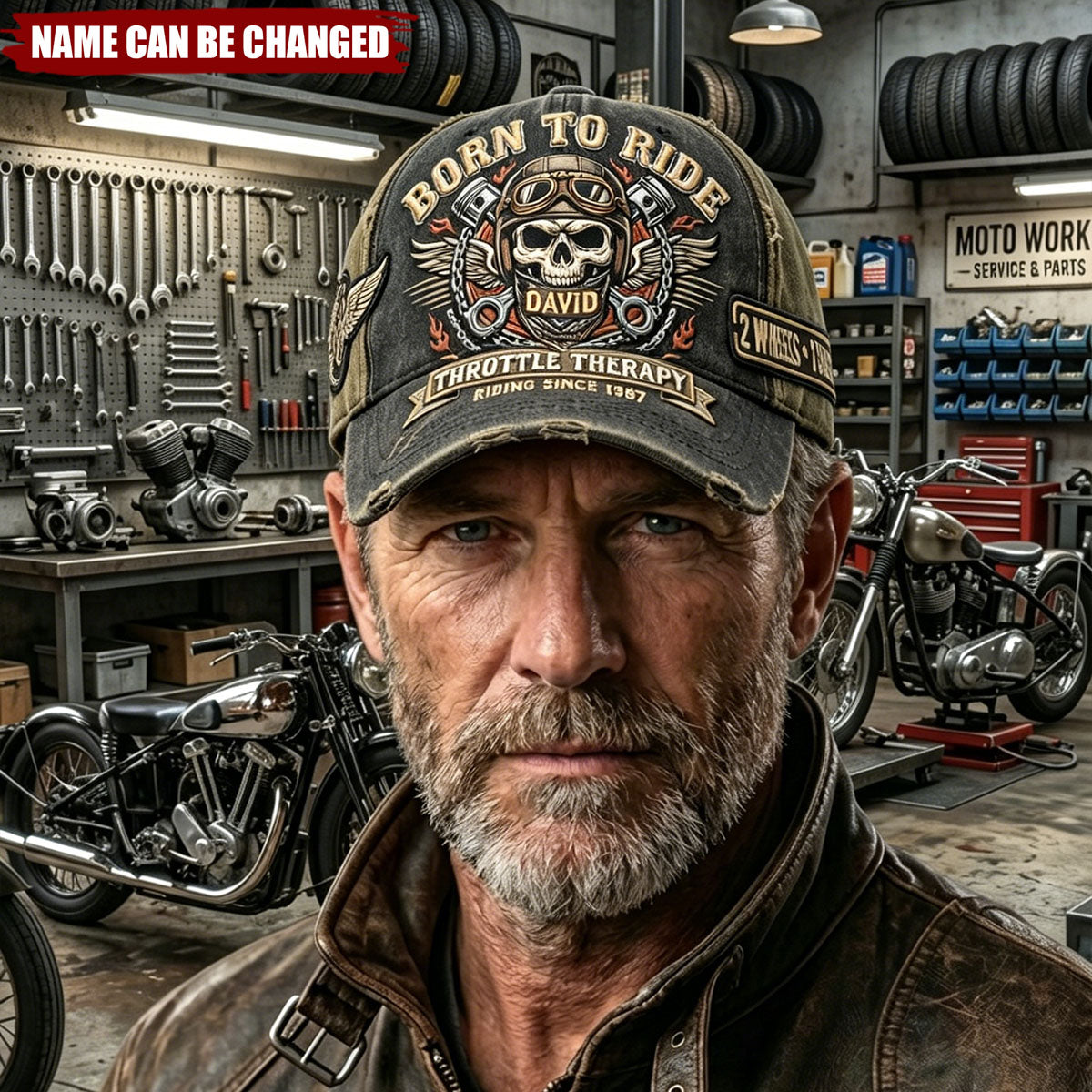 Vintage Rider Skull Classic Cap - Personalized Gifts