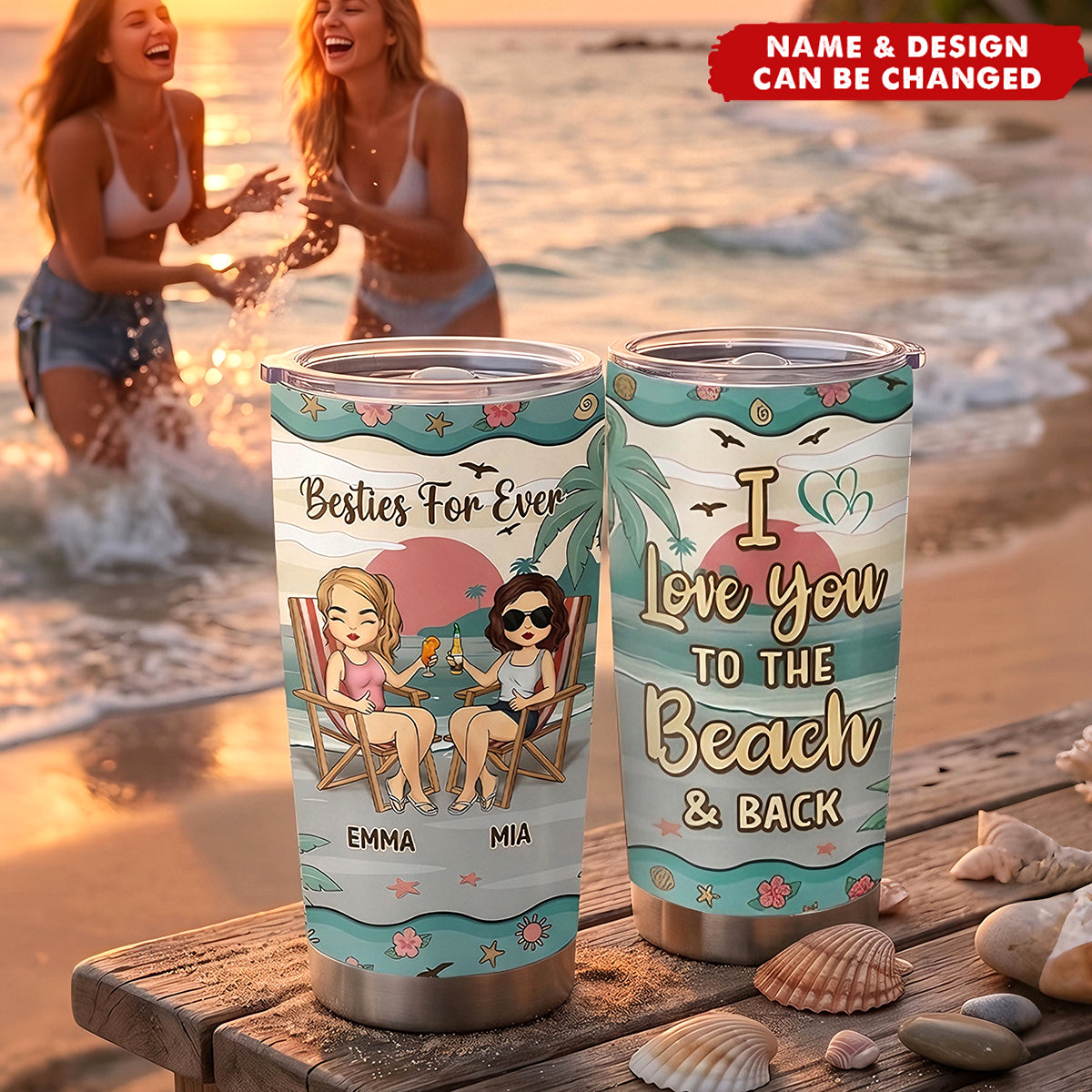 A True Friend Is For Ever A Friend - Bestie Personalized Custom Tumbler - Summer Vacation Gift For Best Friends, BFF, Sisters